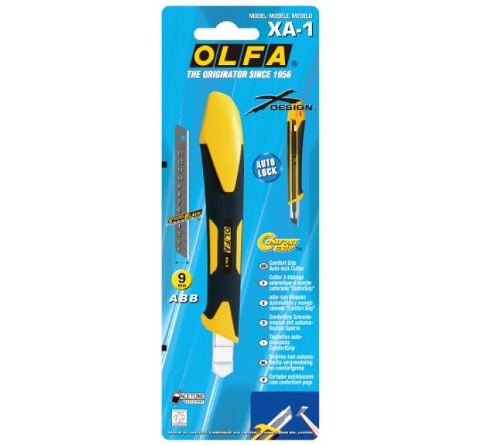 Нож OLFA XA-1 X-design; механизм автоматической фиксации AutoLock; сверхострое лезвие; устойчив к кислотам, маслам и растворителям (060510)
