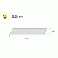 Лезвие OLFA LB-SOL-10; для резания толстых  материаллов; туба 10 шт.; для CL, OL, SL-1, ML, L-1, L-1/green, L-2, XL-2, NL-AL, EXL, BN-L, BN-AL, PL-1,NOL-1, L-5, L5-AL, L-7, L7-AL, MXP-L, MXP-AL, LTD-L, LTD-AL (313510)