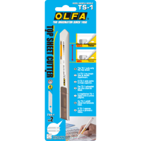 Нож OLFA TS-1; встроенный в ручку контейнер для лезвий; для прорезания верхнего слоя в многослойных материалах (520510)