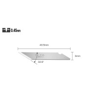 Лезвие OLFA KB перьевое 25шт; для: AK-1, AK-1/5B, AK-4, SC-1, CC-AK (541510)
