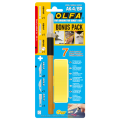 Нож OLFA AK-4/BP; крышка лезвия и бонусные 7 лезвий (2xKB4-S, 1xKB4-F, 1xKB4-R, 1xKB4-NF, 1xKB4-P, 1xKB4-SC); профессиональный для художественных и дизайнерских работ (550520)