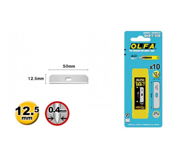 Лезвие OLFA SKB-7/10B; 10шт; точное двустороннее лезвие для SK-7 (637510)