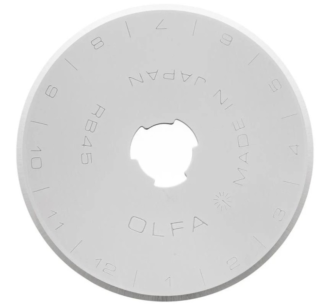 Лезвие OLFA RB45-1 дисковое 45х0,3 мм; блистер 1 шт; для RTY-2/G, RTY-2/DX, RTY-2/NS, RTY-2/C, RTY-2C/YEL, RTY-2C/PIK, 45C (731510)