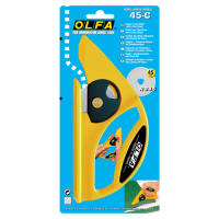 Нож OLFA 45-C; дисковое лезвие 45мм RB45; для резки материалов (килимы, линолеум, рулонные материалы, картон и т.д.) толщиной до 10мм (745511)