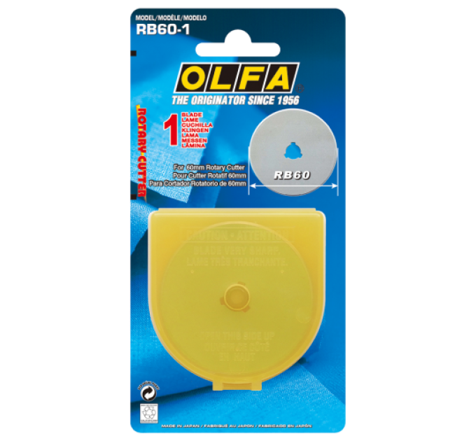 Лезвие OLFA RB60-1; 60х0,35 мм; блистер 1 шт.; для RTY-3/G, RTY-3/DX (751511)