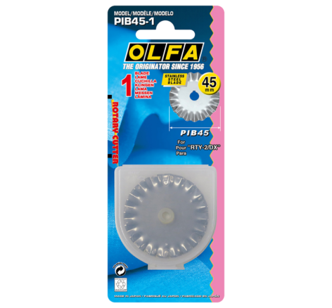 Лезвие OLFA PIB45-1 дисковое 45мм 1шт; волнистое; для ножей PIK-2, RTY-2/DX (791510)