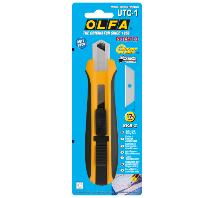 Нож OLFA UTC-1; лезвие 18мм; для трудных режимов работ; SKB-2/5B, RSKB-2, HOB-2/5 (UTC-1)